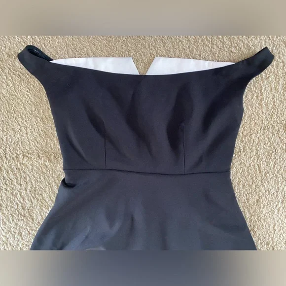 Commense Patchwork Off Shoulder Pleated Mini Dress - Picture 5 of 5